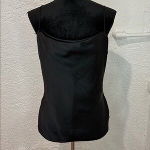 Abercombie Fitch Whimsigoth Satin Tank Top Blouse Black Size Medium